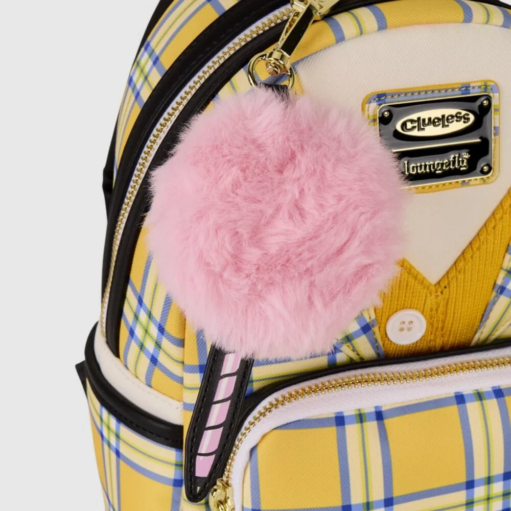 Loungefly Clueless 30th Anniversary Cher Yellow Plaid Mini Backpack NWT